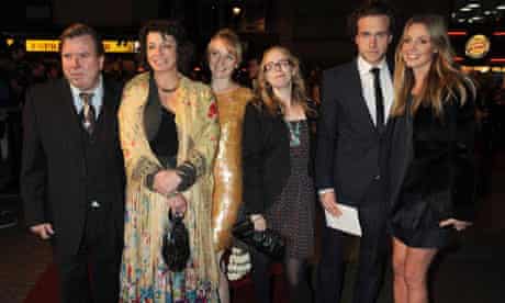 Rafe Spall with his family