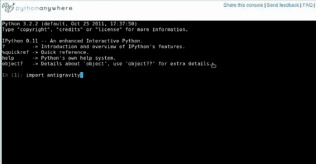 PythonAnywhere, an interactive web-based Python environment, usable from anywhere