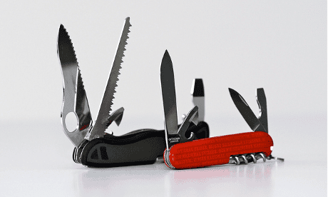 A Swiss army knife: just like the toolset below. Photo by Jürg Vollmer via Flickr