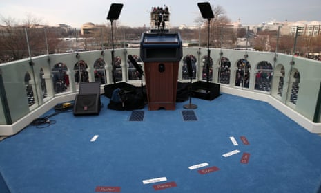 The placemarks are set for the Obama and Biden families on the balcony.