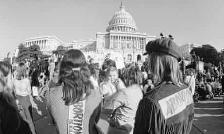 Anti-abortion protest against Roe v Wade in Washington, DC in 1974