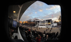 An AFP camera is pointed at the Reviewing Stand on Pennsylvania Avenue during the inauguration Parade.