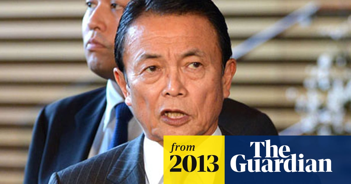Let Elderly People Hurry Up And Die Says Japanese Minister Japan The Guardian