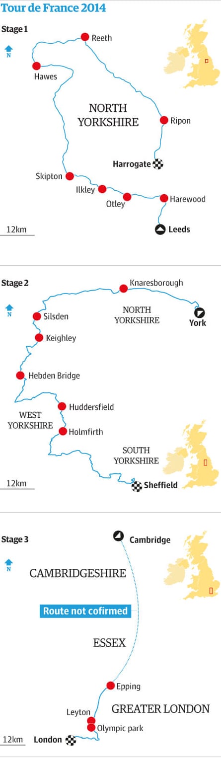 The English stages of the 2014 Tour