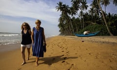 Anne Robinson and her daughter Emma in Sri Lanka