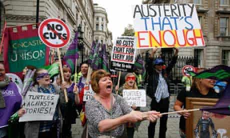 An anti-austerity march in London
