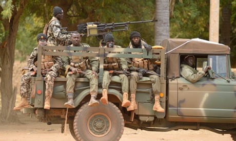 Malian soldiers in Diabaly