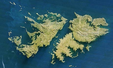 Falkland Islands satellite image