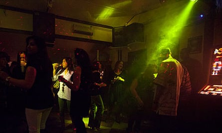 Disco night in Deanos Bar on the Falkland Islands