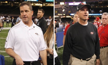 Jim And John Harbaugh Super Bowl Xlvii S Brothers Up In Arms Sport The Guardian