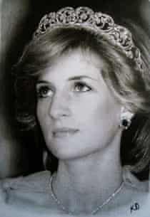 Kelvin Okafor's portrait of Princess Diana.