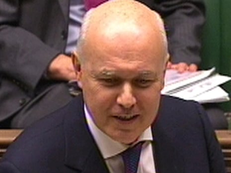 Iain Duncan Smith, the work and pensions secretary.