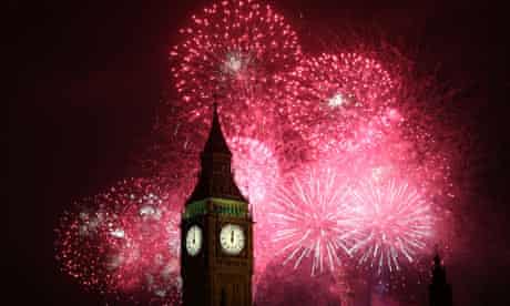 London celebrates New Year's Eve