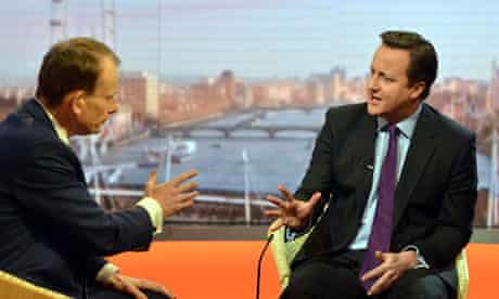 David Cameron speaks on the BBC's Andrew Marr Show