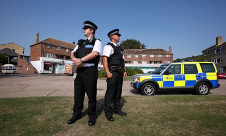 Police patrol in Dover, UK