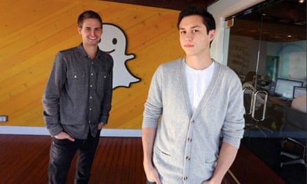 Snapchat developers Evan Spiegel and Bobby Murphy