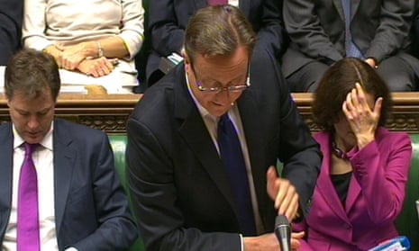 David Cameron at prime minister's questions on 16 October 2013.