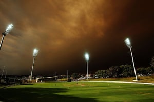 Australia fires: Play during the Ryobi Cup cricket match between the South Australian Redbac