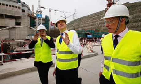 George Osborne with Guo Liming of Taishan Nuclear Power and Vincent de Rivaz of EDF