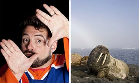 Kevin Smith and a walrus