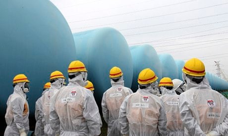 Japan's Nuclear Regulation Authority members inspects leak of storage tank