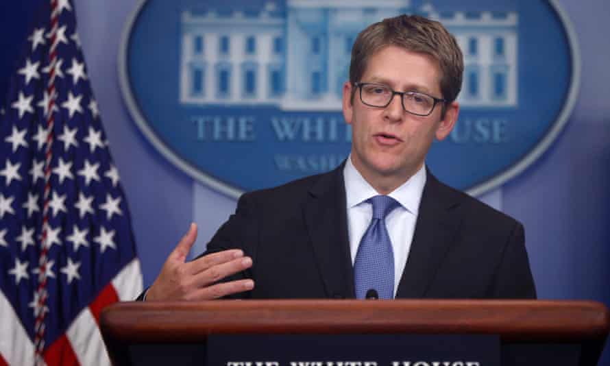 White House press secretary Jay Carney speaks at the daily press briefing