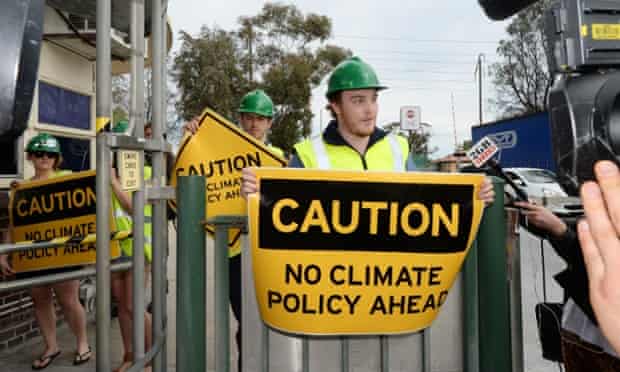 Climate change protesters in Adelaide