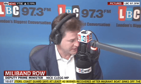 Nick Clegg hosting his LBC phone-in
