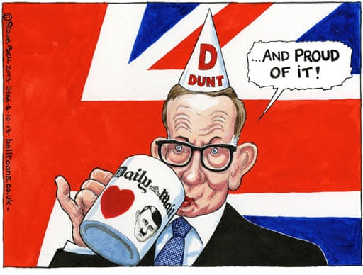Steve Bell on the Daily Mail row and the Michael Gove 'dunt' comment