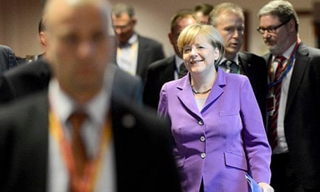 Angela Merkel at an EU summit in Brussels