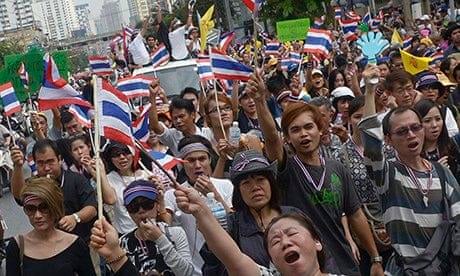 Protesters in Bangkok