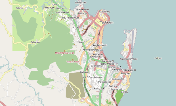 Tacloban City, on OpenStreetMap