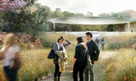 Future-primitive … the mini-me glass temple of the auditorium entrance.