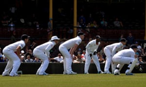 (From left) England's Alastair Cook, Graeme Swann, Boyd Rankin, Michael Carberry, Ian Bell and Johnny Bairstow field in the slips during an international match at the Sydney Cricket Ground, Sydney.