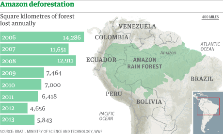 Amazon Deforestation Increased By One Third In Past Year Amazon Rainforest The Guardian