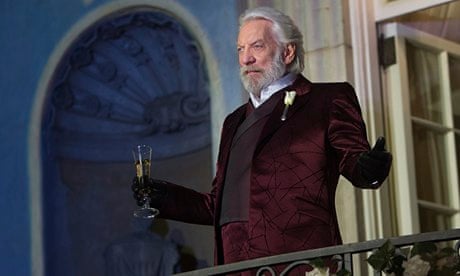 Donald Sutherland as President Snow in The Hunger Games: Catching Fir
