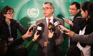 COP19 in Warsaw : Su Wei (C), deputy chief of the Chinese delegation