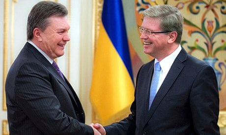 Viktor Yanukovich and Stefan Fule 