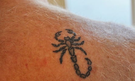 David Dimbleby's scorpion tattoo