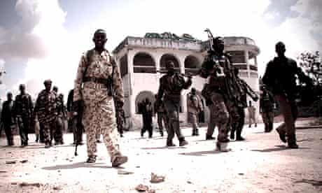 Members of a western-backed Somali militia in Mogadishu in a still from Dirty Wars