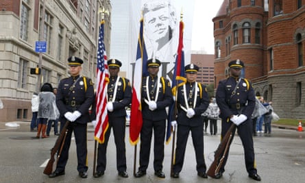 A Dallas police honor guard.