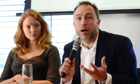 Jimmy Wales with Lily Cole.