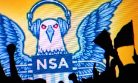 Students protest against the NSA.