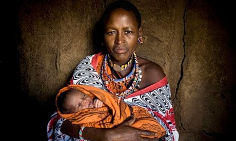 A mother and newborn baby in Kenya