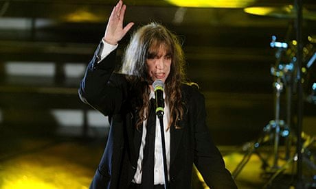 musician patti smith on stage in san remo, italy