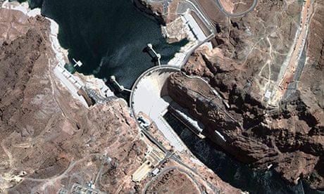 Satellite Image of Hoover Dam