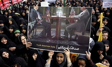 Iranian protesters at an anti-US demonstration in Tehran