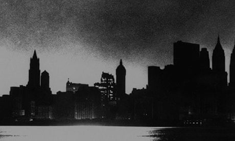New York City skyline, during blackout of November 9, 1965.