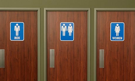 Men's room, women's room, and unisex bathroom