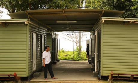 A detainee at the Manus Island detention centre